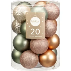 Pack de 20 boules 60mm moka et d