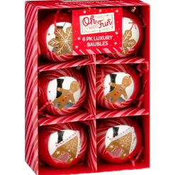 Pack de 6 boules 80mm pain d'epi