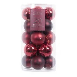 Pack de 20 boules 40mm rouge