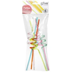 Paille tourbillon x6 plastique c