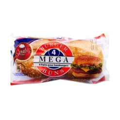Pain megaburger sesame x4 300g
