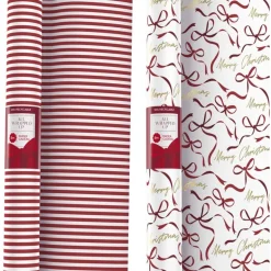 Papier cadeau 8m blanc et rouge
