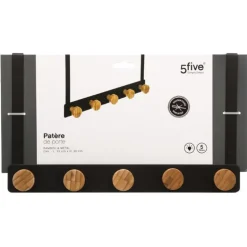 Patere de porte bambou 5 tetes