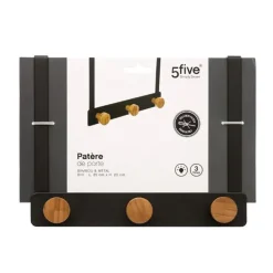 Patere de porte metal x3 tete ba