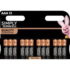 Pile simply duracell aaa x12