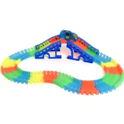 Piste de voiture fluorescente