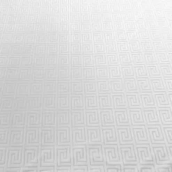 Plaid motif grec 150x200cm blanc