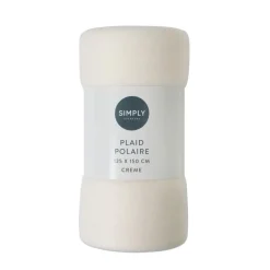 Plaid polaire 125x150 creme