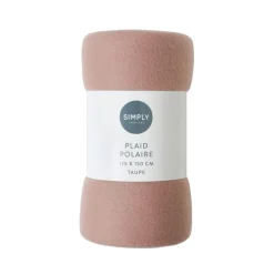 Plaid polaire 125x150 taupe