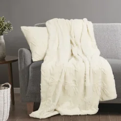 Plaid ruban 130x160cm blanc