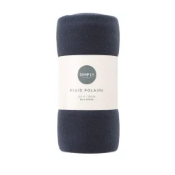 Plaid 125x150 bleu marine