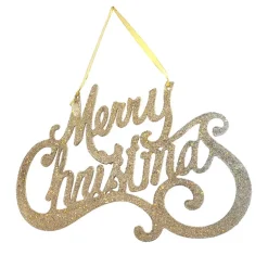 Plaque merry christmas paillette