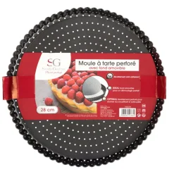 Plat tarte fond amovible d28cm