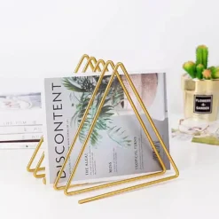 Porte revue metallique dore