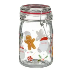 Pot en verre motifs noel