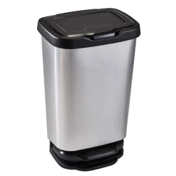 Poubelle pedale jive 40l silver