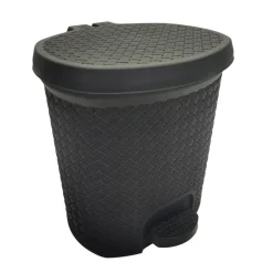 Poubelle salle de bain noire