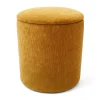 Pouf de rangement velours ocre