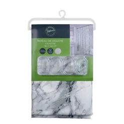 Rideau de douche reflet argent