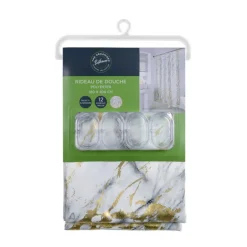 Rideau de douche reflets or