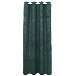 Rideau velours cotele feuilles 1