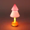 Sapin verre avec pied colore led