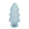 Sapin verre bleu led h16cm