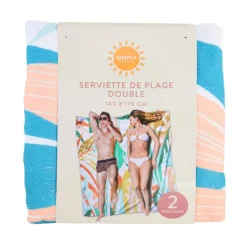 Serviette de plage 2 places
