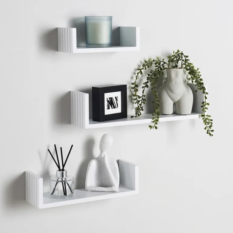 Set 3 etageres striees