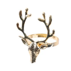 Set de 4 rond de serviette cerf