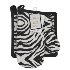 Set de gant et manique zebre
