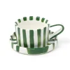Set mug et dessous de mug rayure