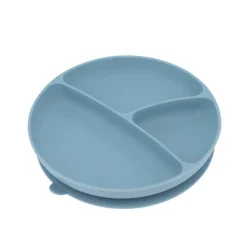 Set repas silicone silicone bleu