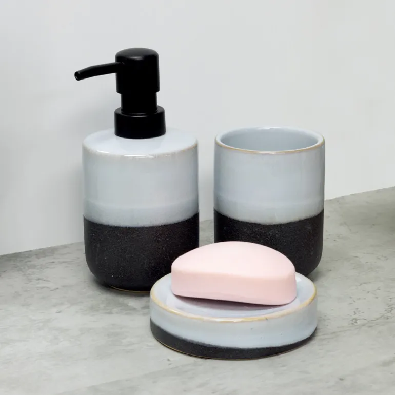 Set x3 accessoires sdb noir