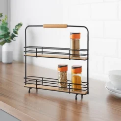 Support epice metal noir bambou