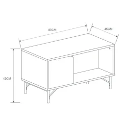 Table basse creme pieds dores
