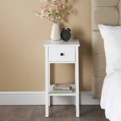 Table de chevet blanc