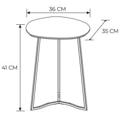 Table effet travertin pm