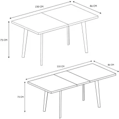 Table extensible 6/8 personnes