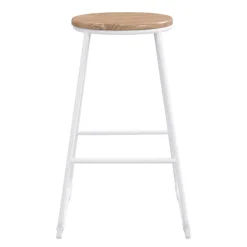 Tabouret de bar pietement blanc