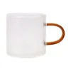 Tasse en verre martele orange