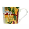 Tasses colorees motif jungle