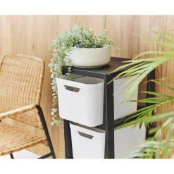 Tour desserte 3 niveaux blanche