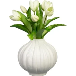 Tulipes dans vase blanc