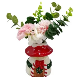 Vase maison champignon h12cm