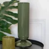 Vase sur pied vert