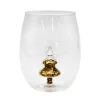 Verre bas avec figurine sapin 3d