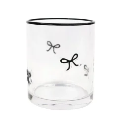 Verre bas motif noeud noir