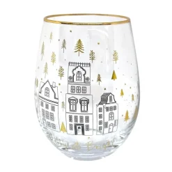 Verre cerf nordic noel