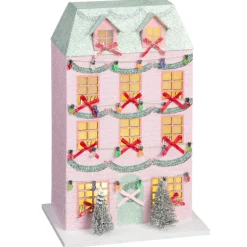 Village carton rose noel led h27